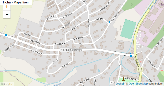 Tichá - mapa firem