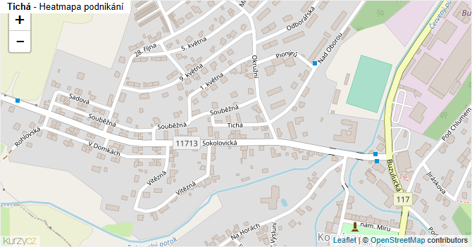 Tichá - mapa podnikání