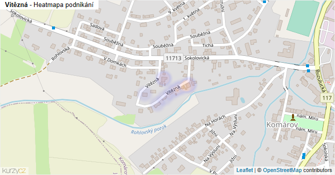 Vítězná - mapa podnikání