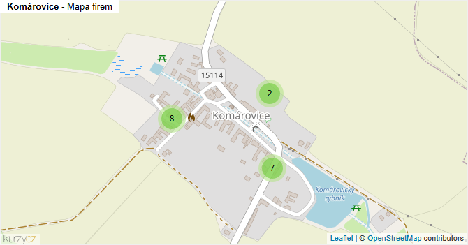 Komárovice - mapa firem