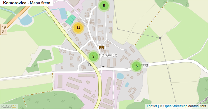 Komorovice - mapa firem