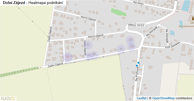 Dolní Zájezd - mapa podnikání