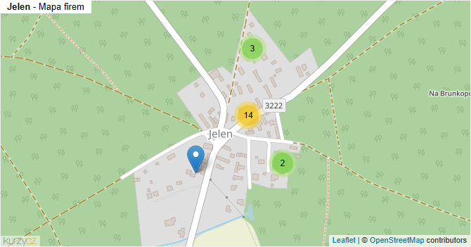 Jelen - mapa firem
