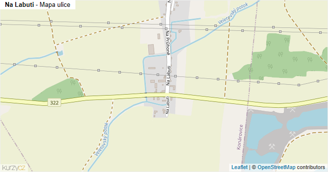 Na Labuti - mapa ulice