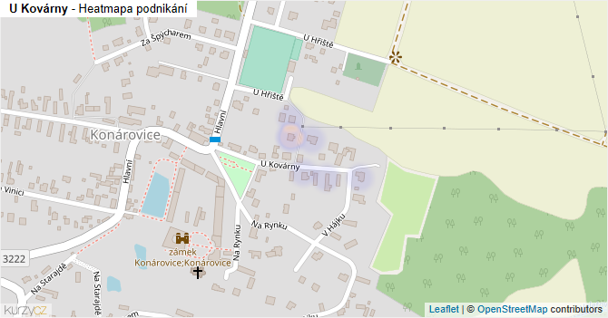 U Kovárny - mapa podnikání