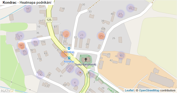Kondrac - mapa podnikání