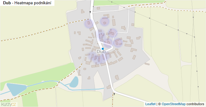 Dub - mapa podnikání