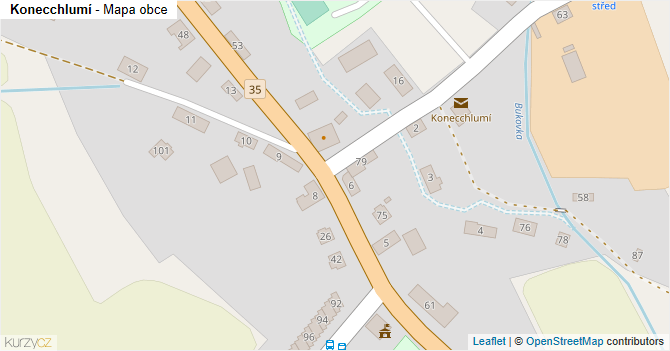 Konecchlumí - mapa obce