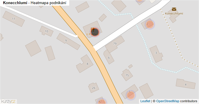 Konecchlumí - mapa podnikání