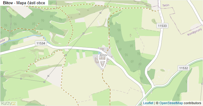 Bítov - mapa části obce