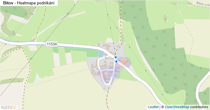 Bítov - mapa podnikání