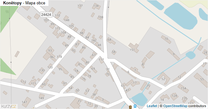 Konětopy - mapa obce