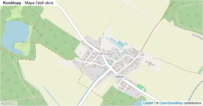Konětopy - mapa části obce
