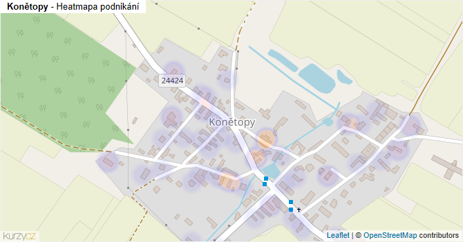 Konětopy - mapa podnikání