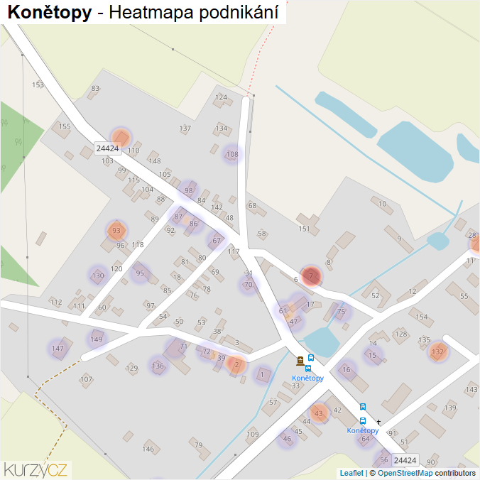 Mapa Konětopy - Firmy v části obce.