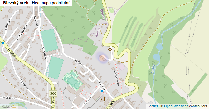 Březský vrch - mapa podnikání