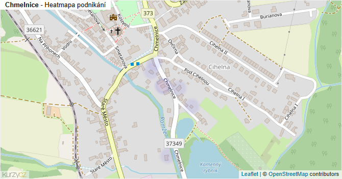 Chmelnice - mapa podnikání