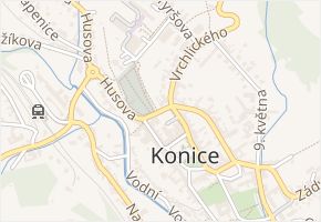 Hřbitovní v obci Konice - mapa ulice