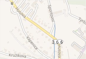 Husova v obci Konice - mapa ulice