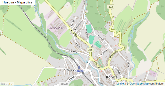 Husova - mapa ulice