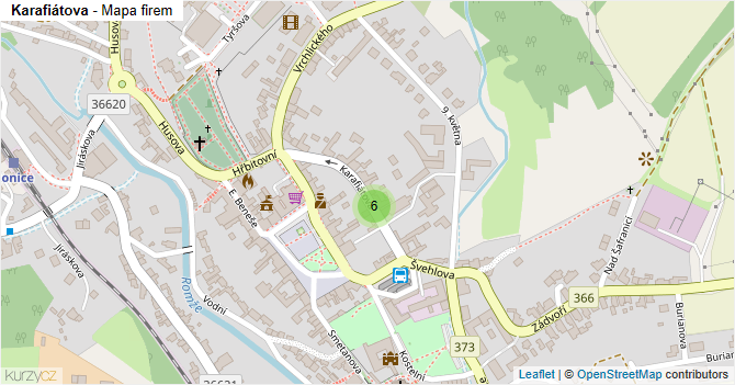 Karafiátova - mapa firem