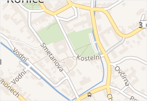 Kostelní v obci Konice - mapa ulice