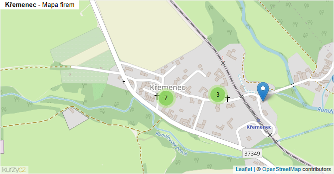 Křemenec - mapa firem