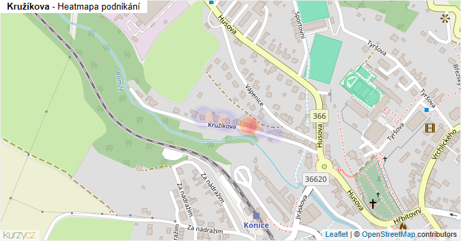 Kružíkova - mapa podnikání