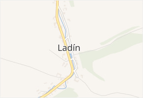 Ladín v obci Konice - mapa části obce