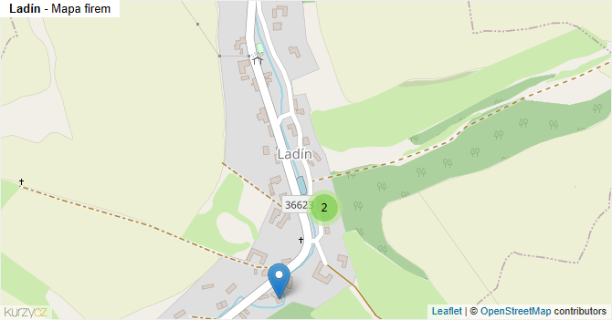 Ladín - mapa firem