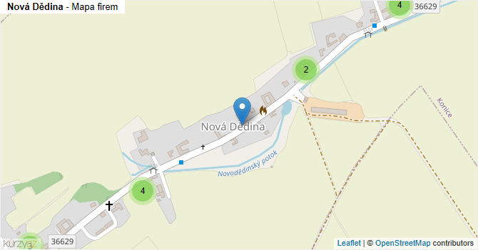 Nová Dědina - mapa firem