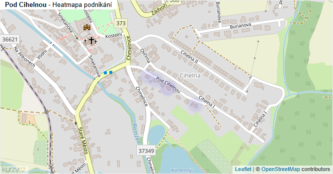 Pod Cihelnou - mapa podnikání