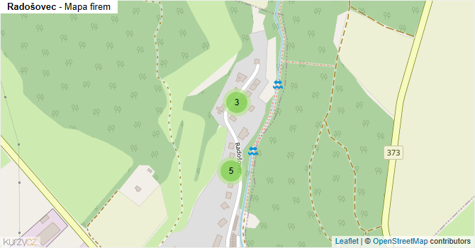 Radošovec - mapa firem