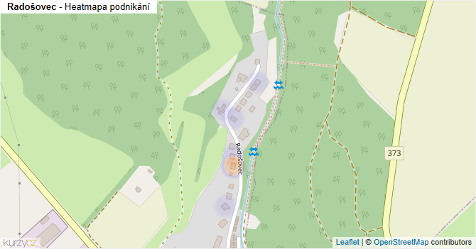 Radošovec - mapa podnikání