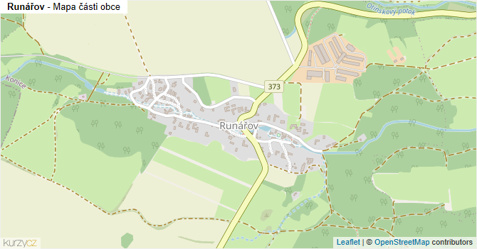 Runářov - mapa části obce