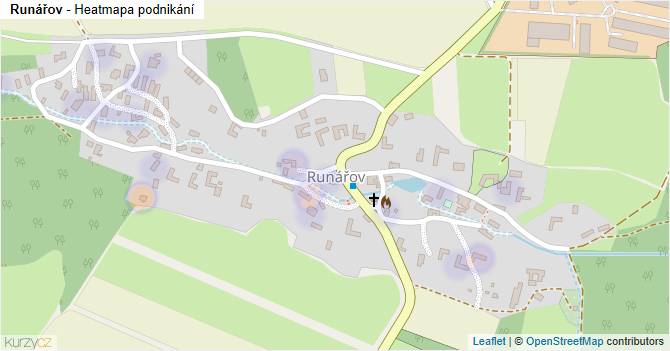 Runářov - mapa podnikání