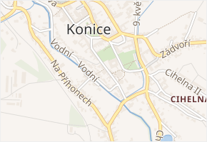 Smetanova v obci Konice - mapa ulice