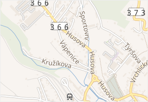 Vápenice v obci Konice - mapa ulice