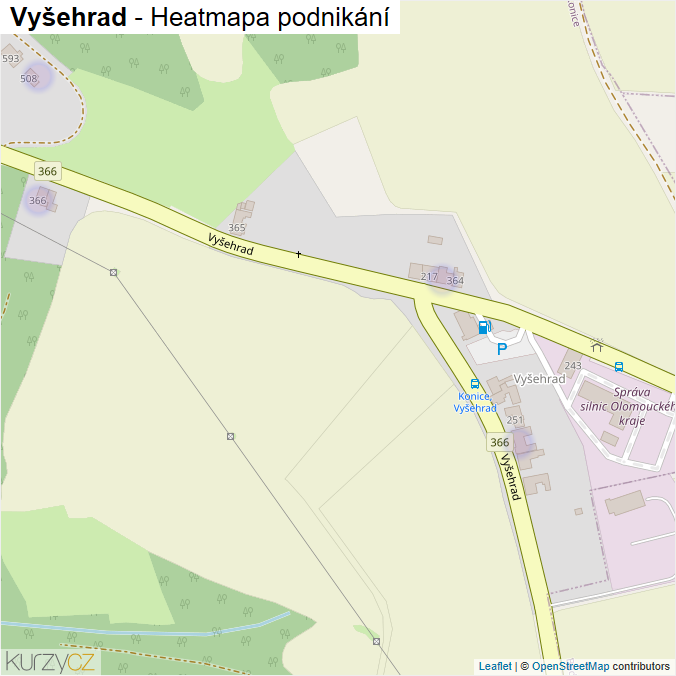 Mapa Vyšehrad - Firmy v ulici.