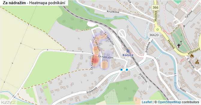 Za nádražím - mapa podnikání
