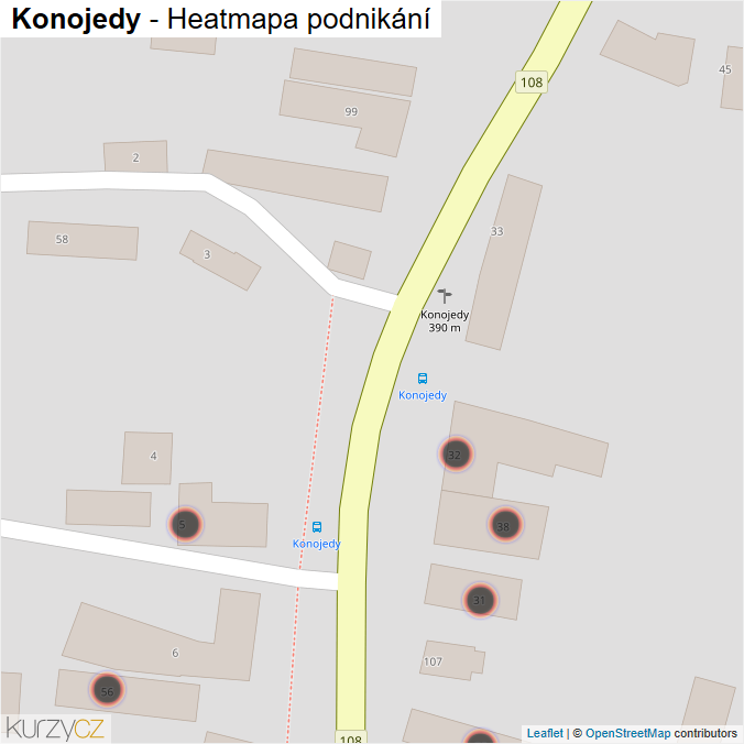 Mapa Konojedy - Firmy v obci.