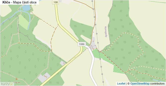 Klíče - mapa části obce
