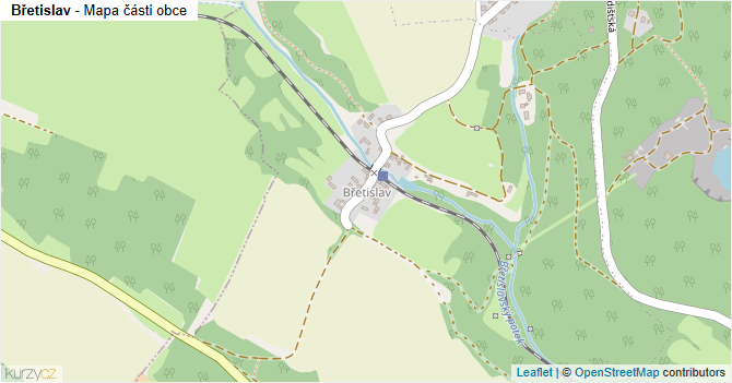 Břetislav - mapa části obce