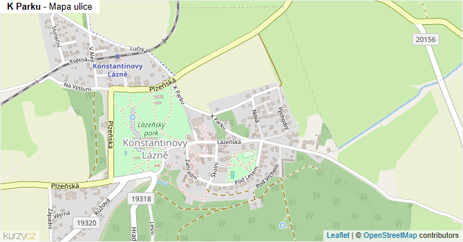 K Parku - mapa ulice