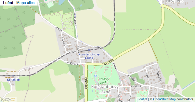 Luční - mapa ulice