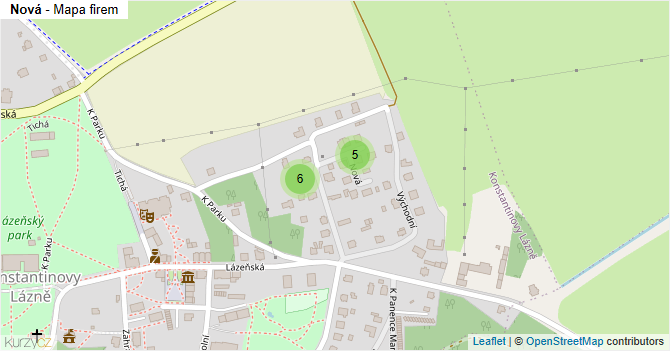 Nová - mapa firem