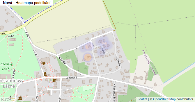 Nová - mapa podnikání