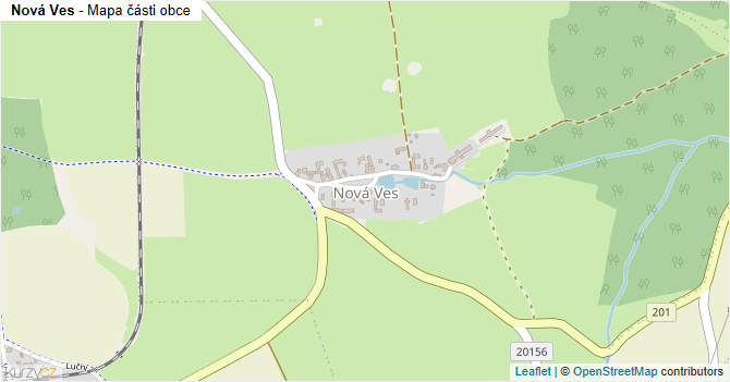 Nová Ves - mapa části obce