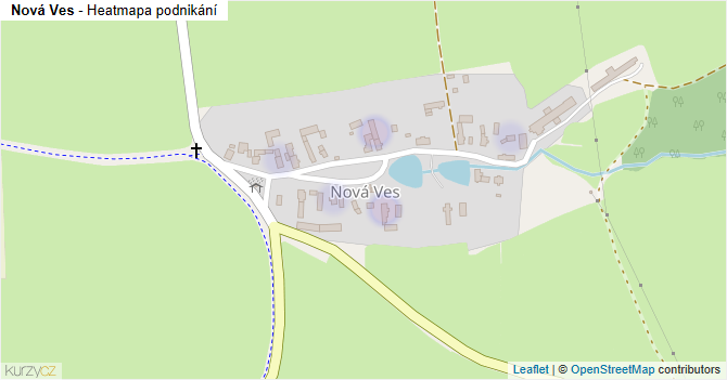 Nová Ves - mapa podnikání