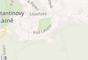 Pod Lesem v obci Konstantinovy Lázně - mapa ulice